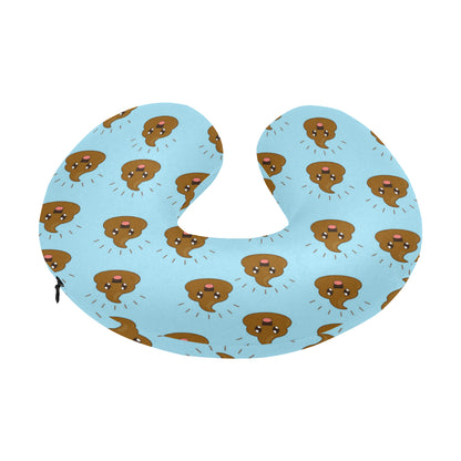 Poop Emoji Pattern Print Design A03 U-Shaped Travel Neck Pillow