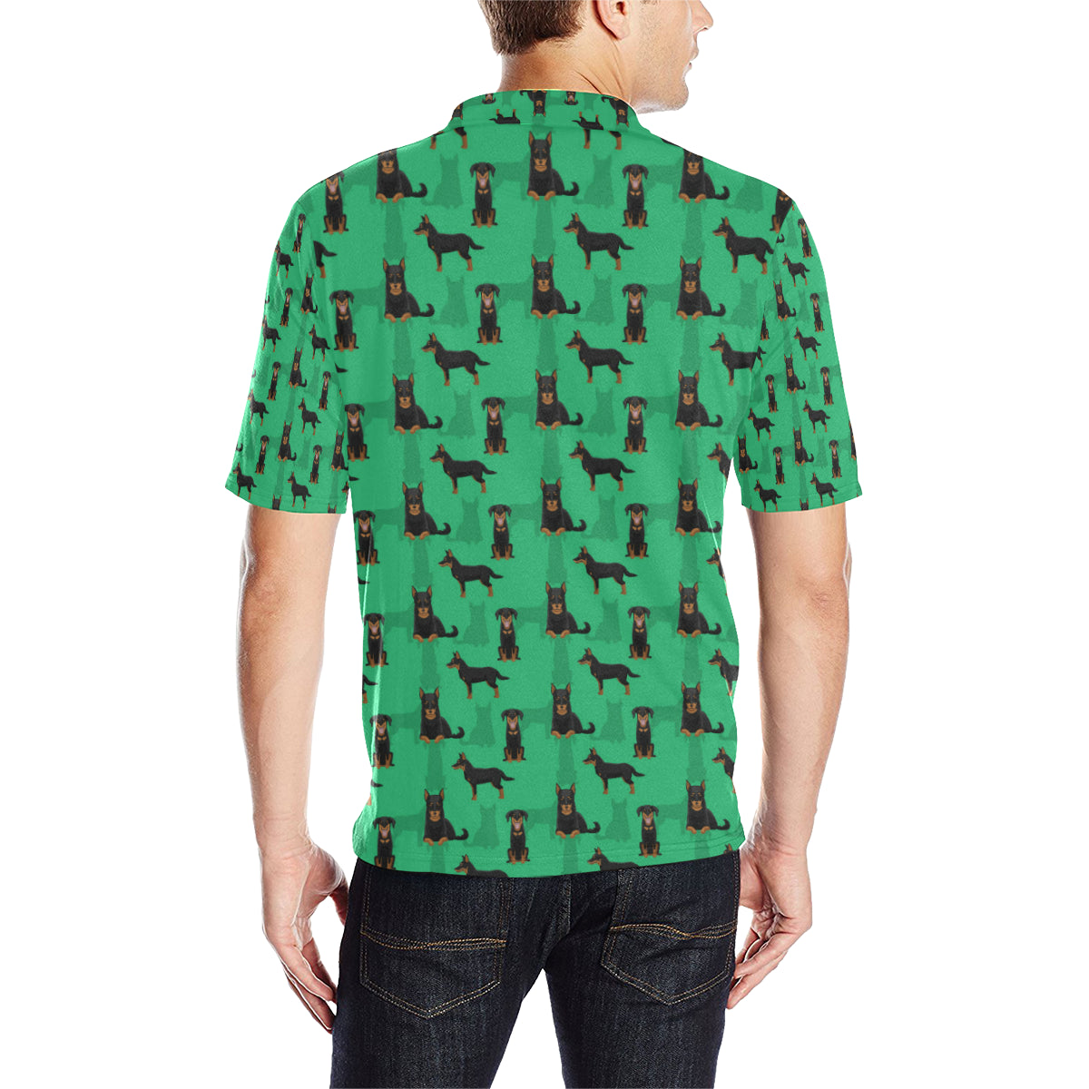Beauceron Pattern Print Design 01 Men Polo Shirt
