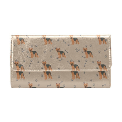 Yorkshire Terriers Print Design LKS305 Women's Trifold Wallet
