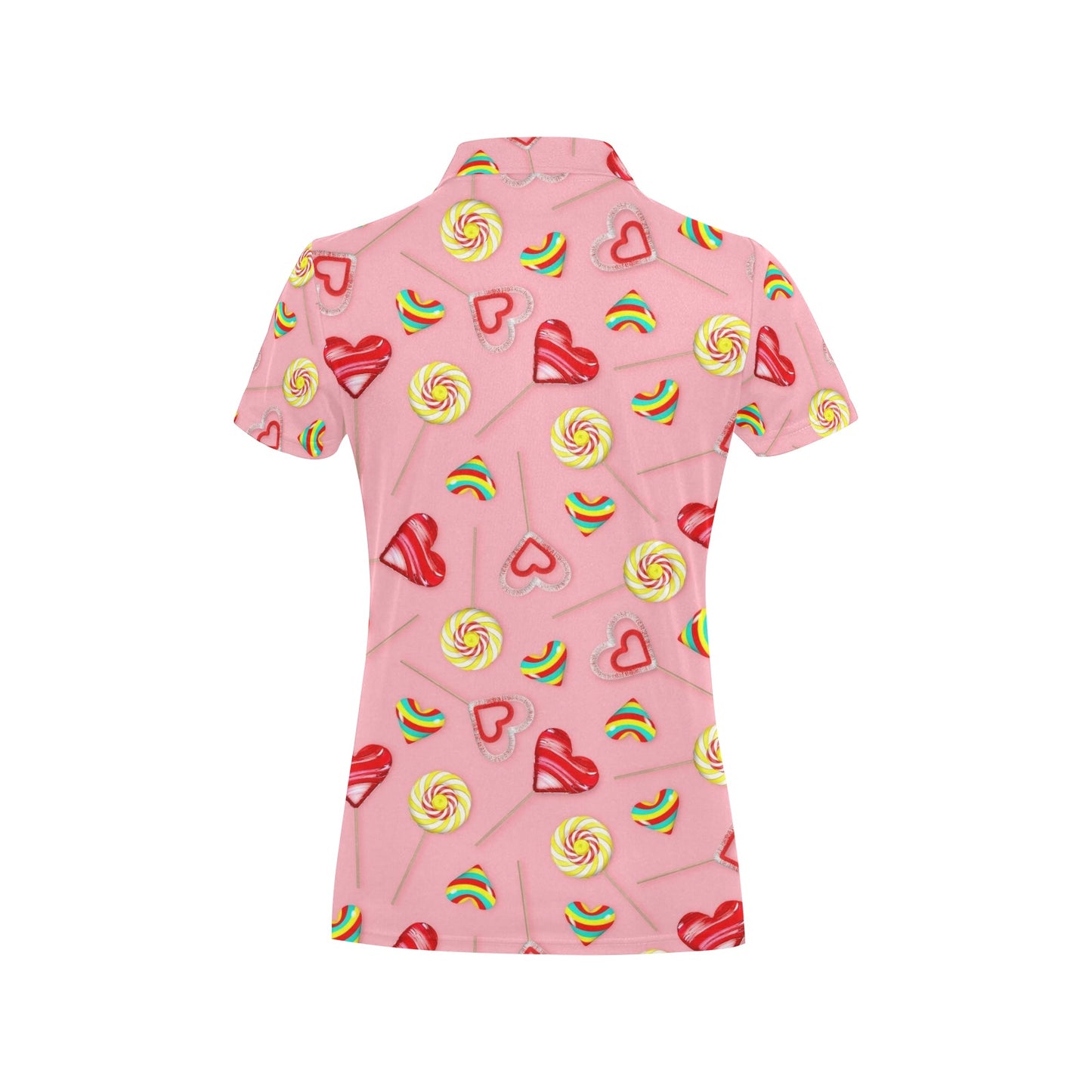 Lollipop Pattern Print Design LL05 Women's Polo Shirt