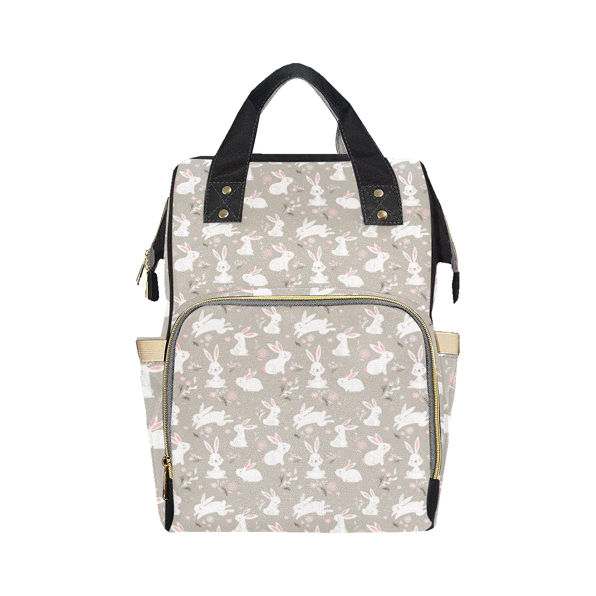 Rabbit Pattern Print Design RB03 Diaper Bag Backpack