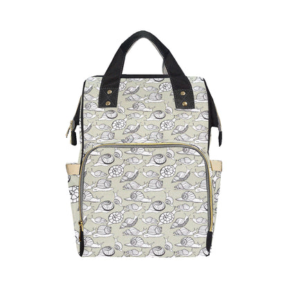 Snail Pattern Print Design 03 Diaper Bag Backpack