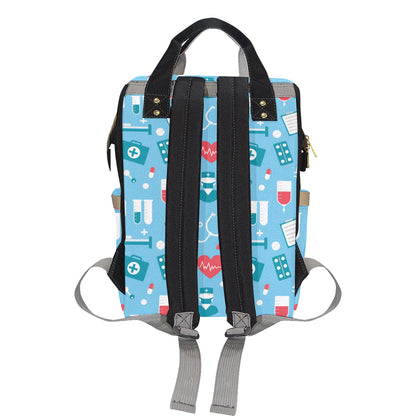Nurse Pattern Print Design A03 Diaper Bag Backpack