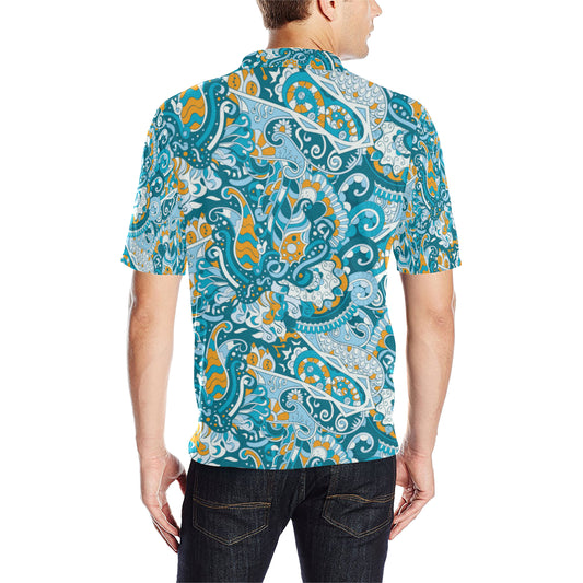 Funky Retro Pattern Print Design A03 Men Polo Shirt