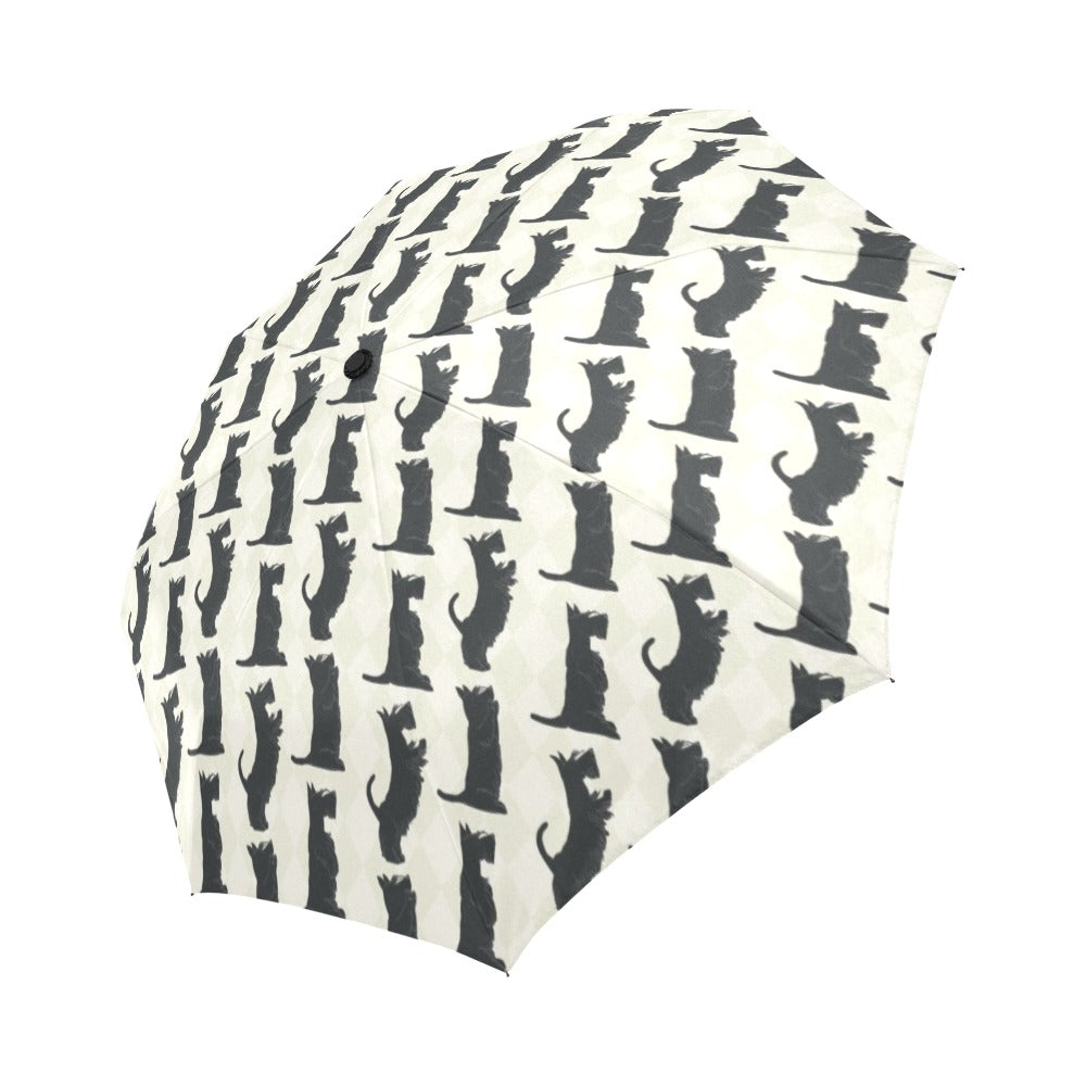 Scottish Terriers Print Design LKS309 Anti-UV Automatic Umbrella