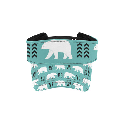 Polar Bear Pattern Print Design A05 Unisex Sun Visor