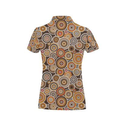 Aboriginal Print Design LKS402 Women's Polo Shirt
