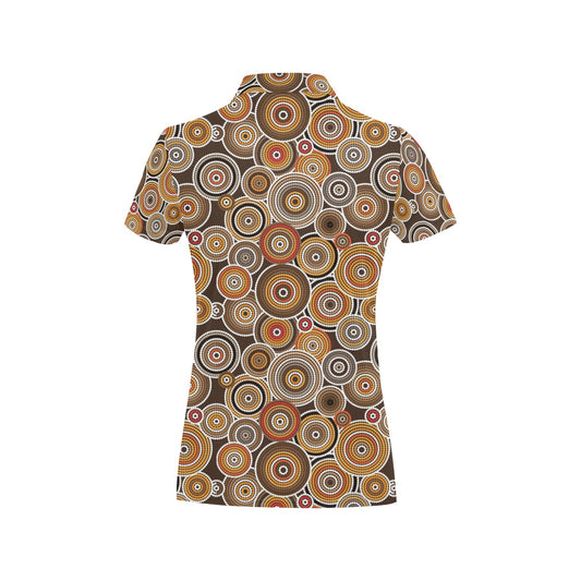 Aboriginal Print Design LKS402 Women's Polo Shirt