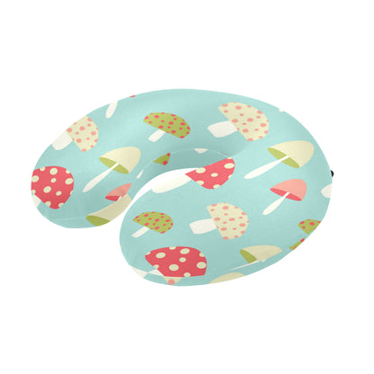 Mushroom Pattern Print Design A01 U-Shaped Travel Neck Pillow
