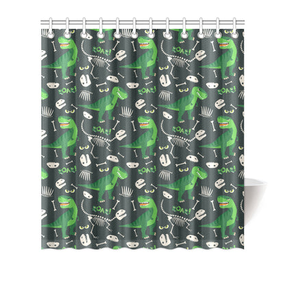 T Rex Pattern Print Design A05 Shower Curtain