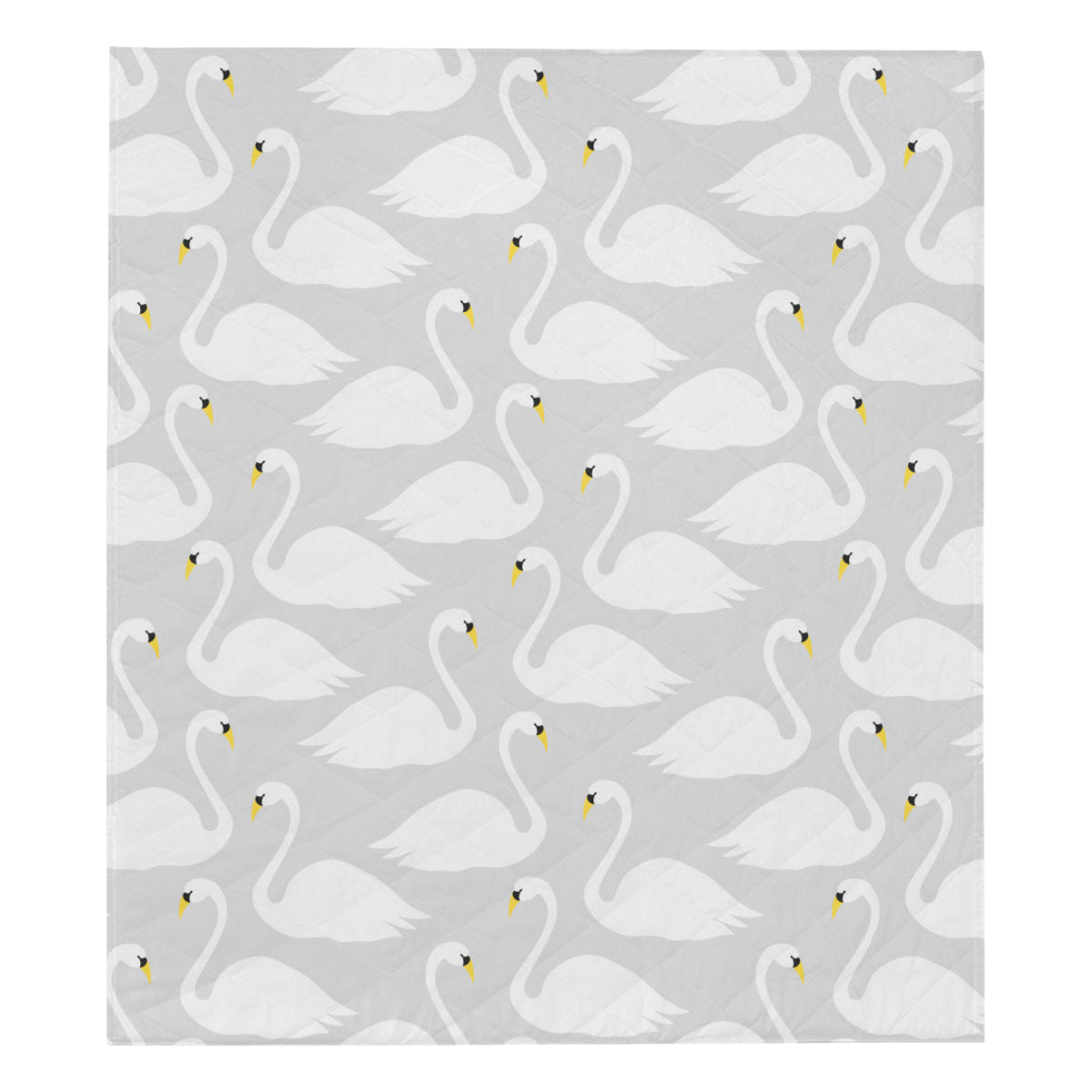 Swan Pattern Print Design 02 Premium Quilt