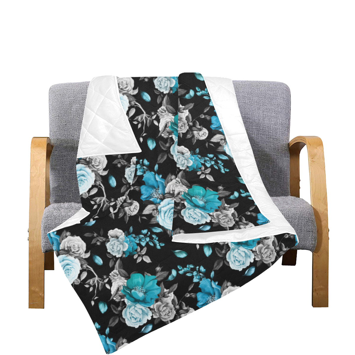 Rose Pattern Print Design A02 Premium Quilt