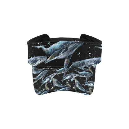 Humpback Whale Pattern Print Design 01 Unisex Sun Visor