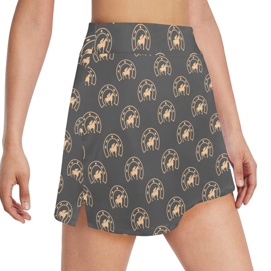 Horseshoe Print Design LKS306 17" Golf & Pickleball Skort with Pockets