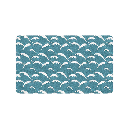 Surf Wave Tribal Design Rubber Doormat
