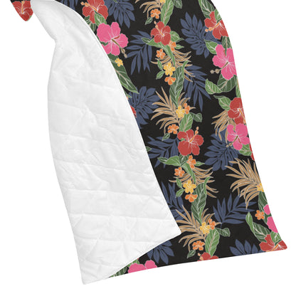 Hawaiian Themed Pattern Print Design H011 Premium Quilt