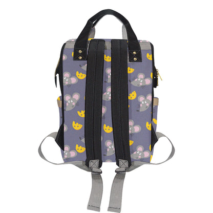 Rat With Cheese Pattern Print Design 01 Diaper Bag Backpack