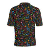 Music Note Colorful Themed Print Men Polo Shirt