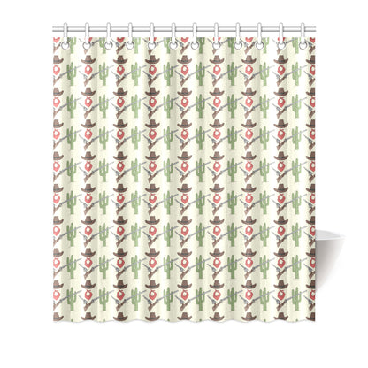 Western Cowboy Print Shower Curtain