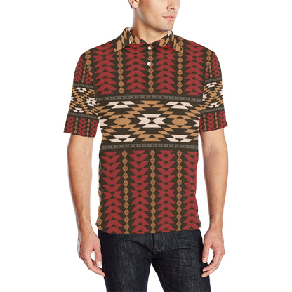 Native Pattern Print Design A02 Men Polo Shirt