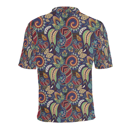 Paisley Boho Pattern Print Design A03 Men Polo Shirt