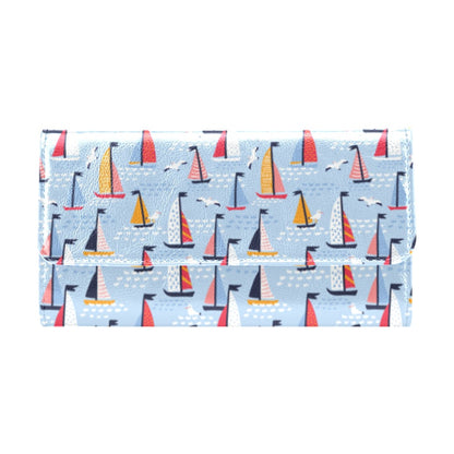 Sailboat Print Design LKS304 Women's Trifold Wallet