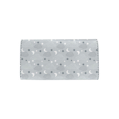 Cloud  Pattern Print Design 04 Women's Trifold Wallet