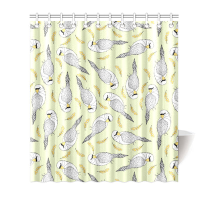Parakeet Pattern Print Design A03 Shower Curtain