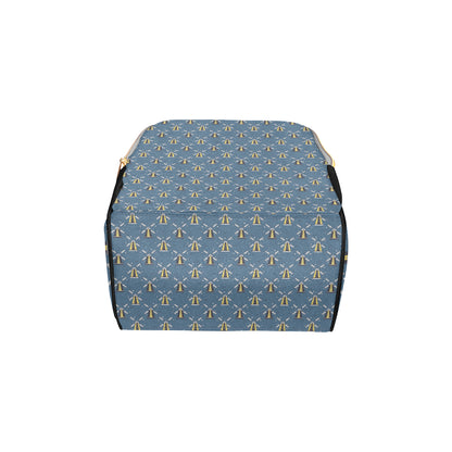 Windmill Pattern Print Design 03 Diaper Bag Backpack