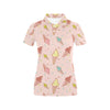 Ice Cream Pattern Print Design 02 Women's Polo Shirt