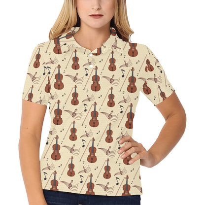 Cello Print Design LKS402 Women's Polo Shirt