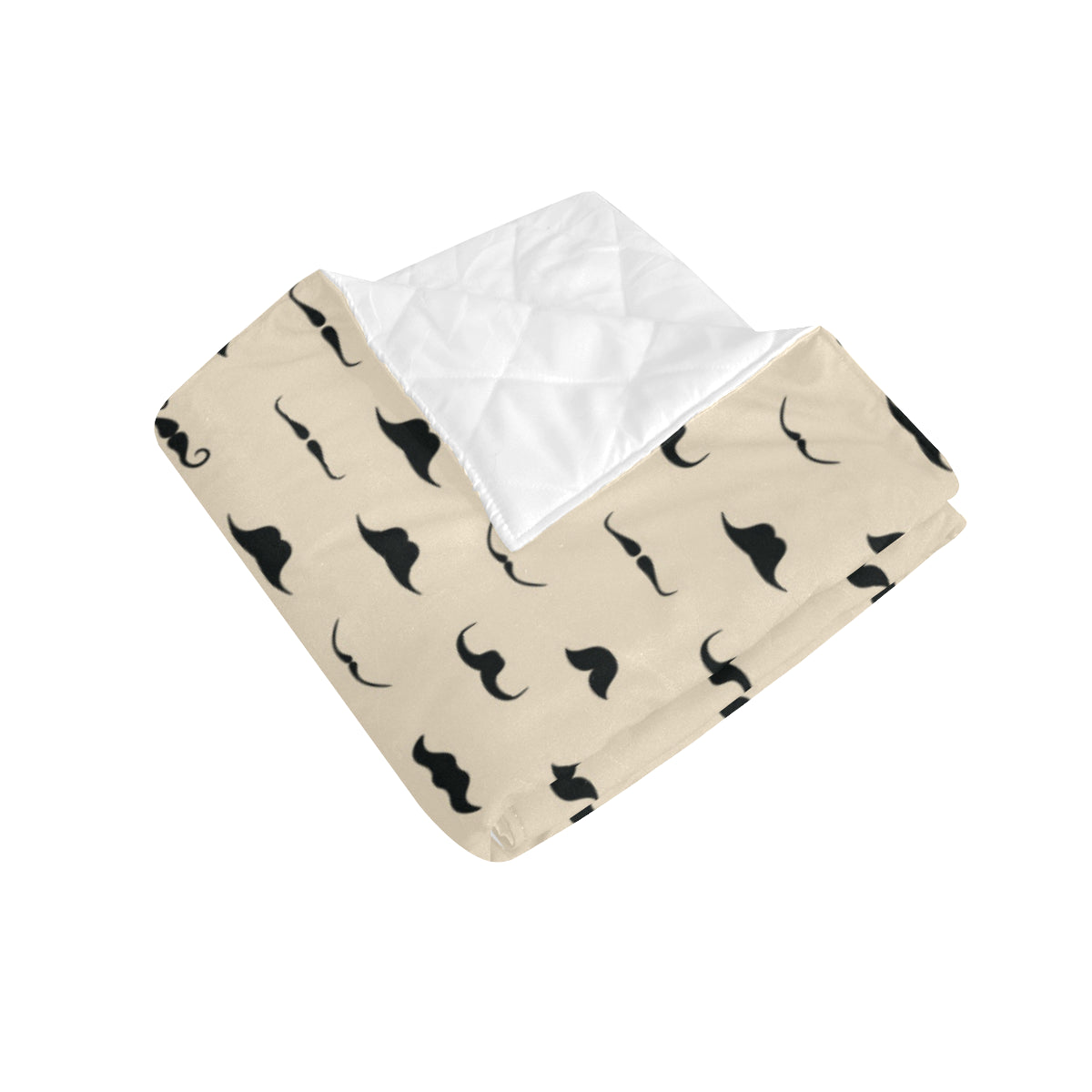 Mustache Pattern Print Design A03 Premium Quilt