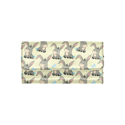 Donkey Baby Pattern Print Design 02 Women's Trifold Wallet