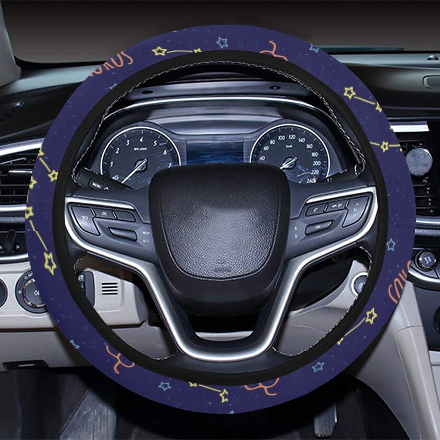 Taurus Print Design LKS301 Steering Wheel Cover with Elastic Edge