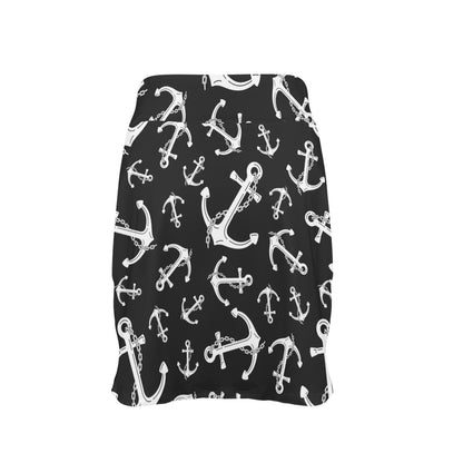Anchor Black White 17" Golf & Pickleball Skort with Pockets