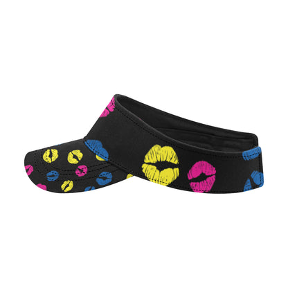 Lip Neon Color Pattern Print Design 01 Unisex Sun Visor