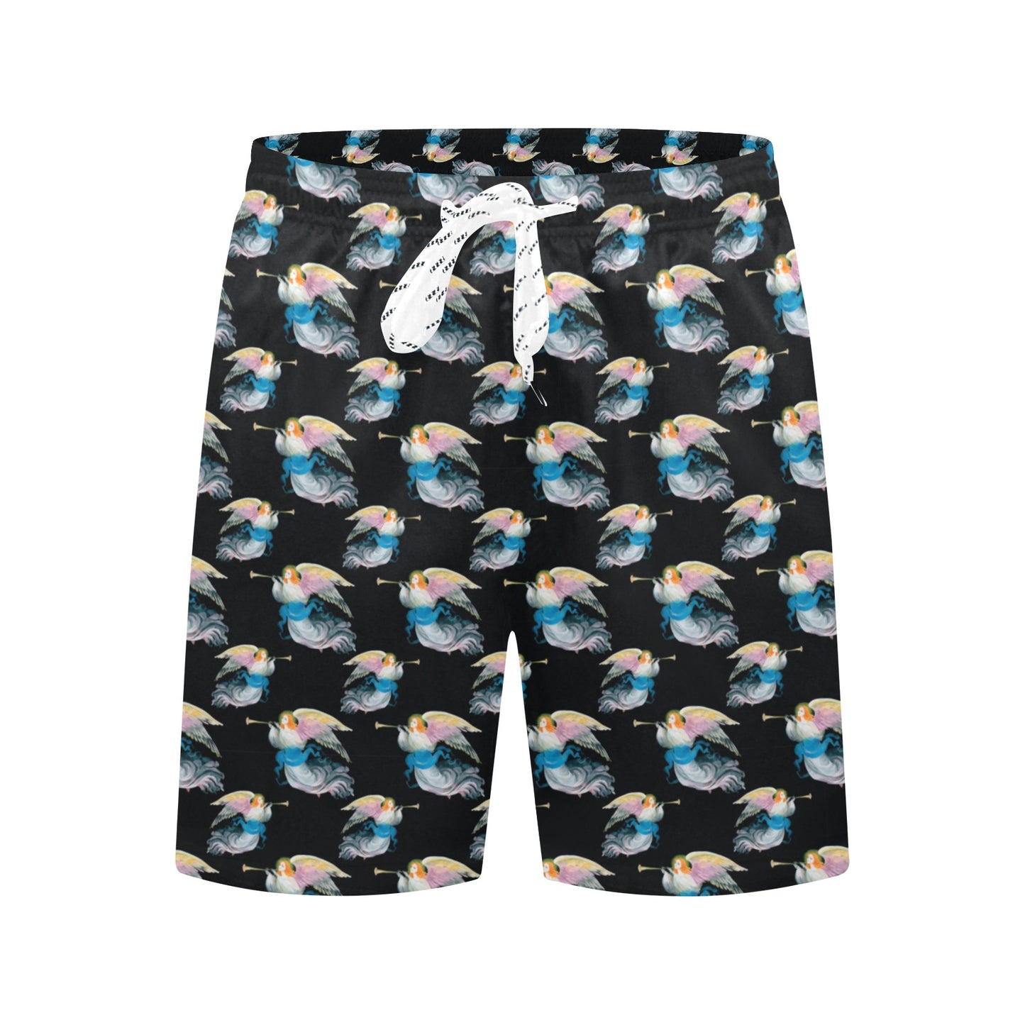 Angel with Wings Beautiful Design Print Men's Swim Trunks Beach Shorts