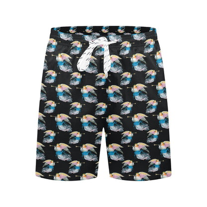 Angel with Wings Beautiful Design Print Men's Swim Trunks Beach Shorts