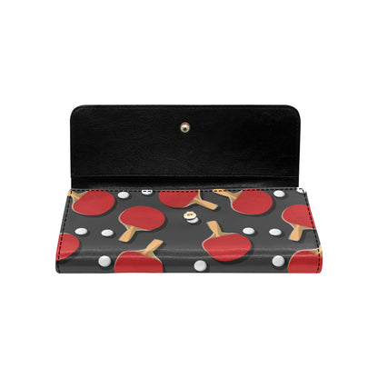Ping Pong Pattern Print Design A05 Women's Trifold Wallet
