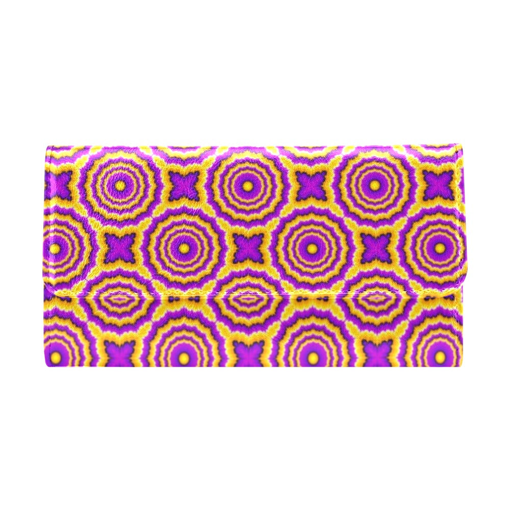 Optical illusion Expansion Women's Trifold Wallet