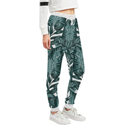 Tropical Palm Leaves Pattern Unisex Sweatpants