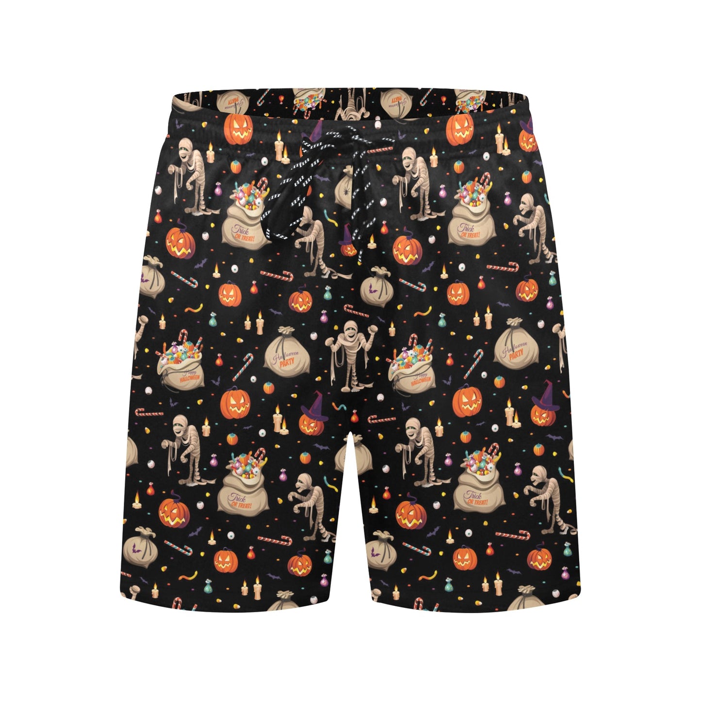 Mummy Halloween Print Design LKS303 Men's Swim Trunks Beach Shorts