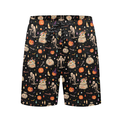 Mummy Halloween Print Design LKS303 Men's Swim Trunks Beach Shorts