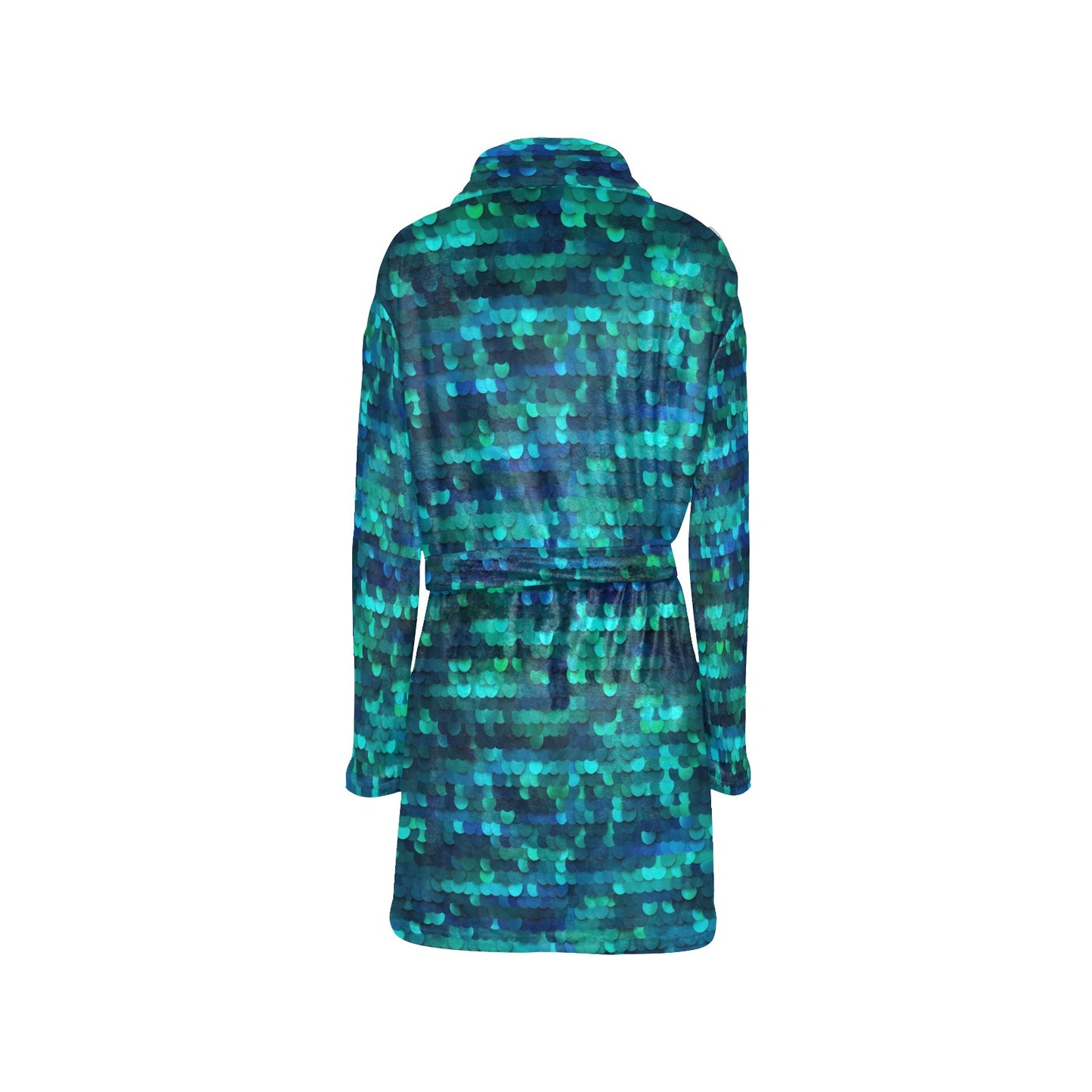 Mermaid Scales Pattern Print Design 06 Women's Fleece Robe