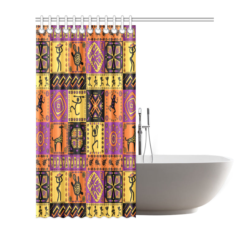 African Pattern Print Design 02 Shower Curtain