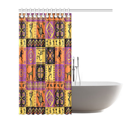 African Pattern Print Design 02 Shower Curtain