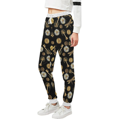 Steampunk Dragonfly Design Themed Print Unisex Sweatpants