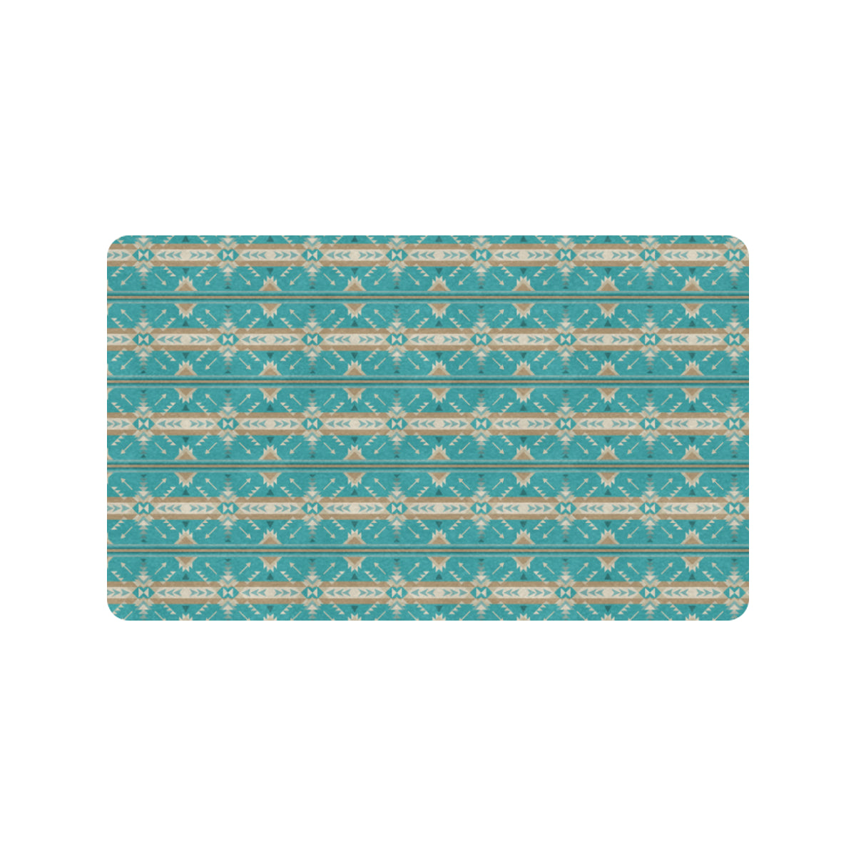 Southwest Native Design Themed Print Rubber Doormat