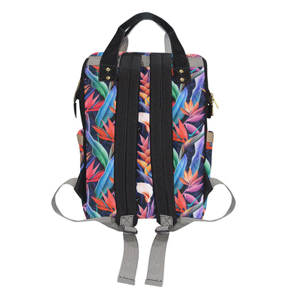 Tropical Flower Pattern Print Design TF023 Diaper Bag Backpack