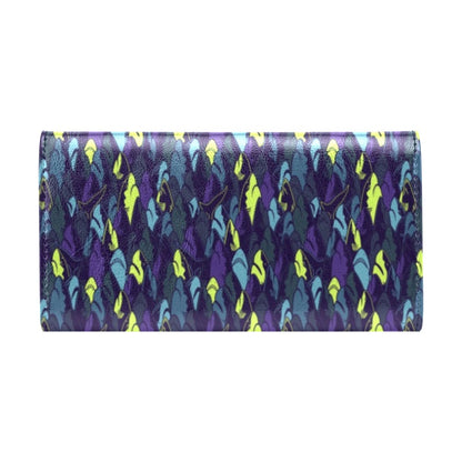 Shark Neon color Print Women's Trifold Wallet